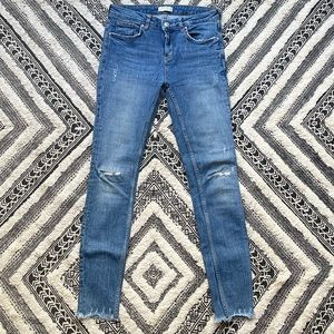 Zara Woman Premium Denim Distressed Jeans - 4